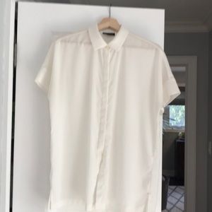 Lord & Taylor white short sleeve button down